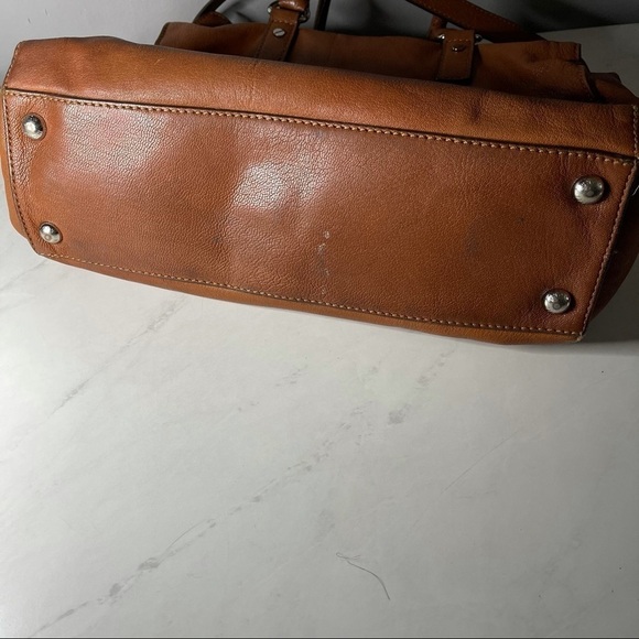 Michael Michael Kors Caramel Leather Shoulder Bag Designer Neutral 90s Y2K - Picture 4 of 11